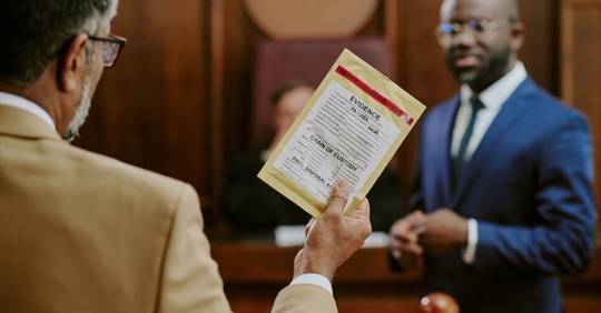 Evidence shown in court